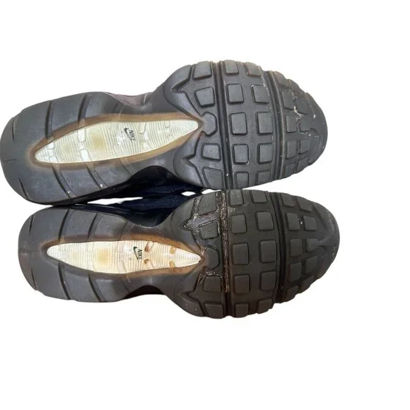 RARE Nike Air Max 95 Premium NY vs LA Shoes Mens 6.5 Women 8 Black Suede Leather - Picture 11 of 16